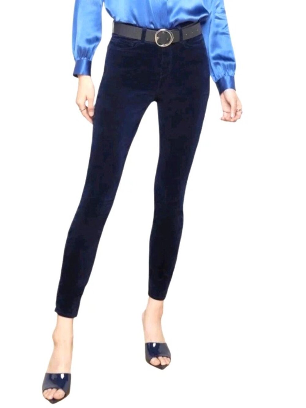 L'AGENCE Womens Jeans Size 25 Monique Dark Navy Velvet Ultra High Rise Skinny